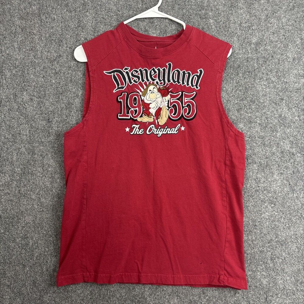 Disney Parks Tank Tee Mens Size M Red Grumpy Dwarf Retro Pop culture